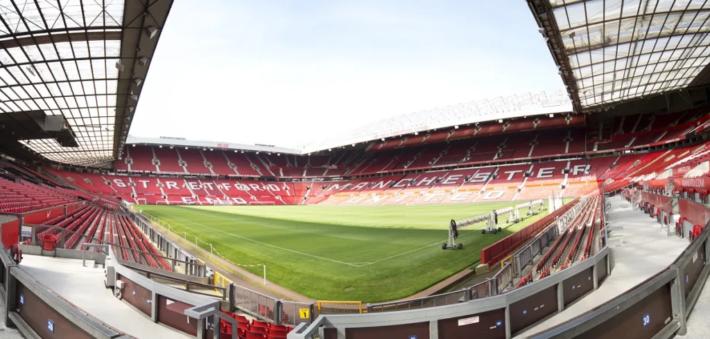 Vista dell'Old Trafford, lo stadio dove gioca Shea Lacey