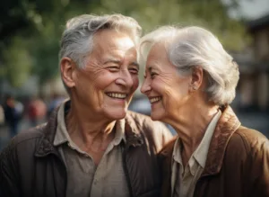 coppia di anziani che ride, forse grazie ai loro fondi pensione chiusi